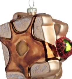 Intratuin kerst ornament wentelteefje bruin 3,8 x 8,9 x 8,5 cm