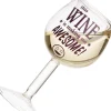 Intratuin kerst ornament wijnglas wit D 5 H 10 cm