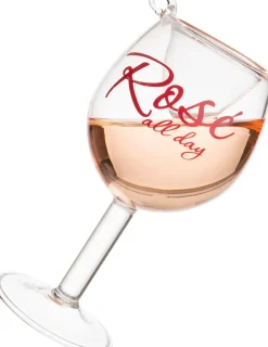 Intratuin kerst ornament wijnglas roze D 5 H 10 cm