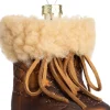 Intratuin kerst ornament winterlaars bruin 6,7 x 6,7 x 7,1 cm