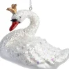 Intratuin kerst ornament zwaan wit 10 x 5,9 x 8 cm