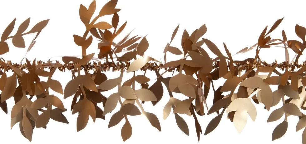 Intratuin kerstslinger met bladeren goud 200 cm