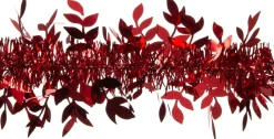 Intratuin kerstslinger met lametta en bladeren rood 200 cm