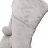 Intratuin kerstsok Fluffy grijs 49 x 27 x 1,5 cm