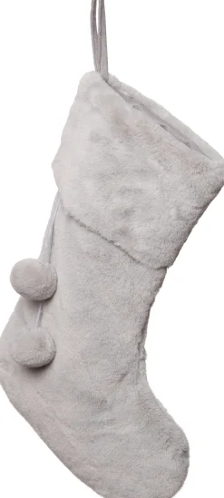 Intratuin kerstsok Fluffy grijs 49 x 27 x 1,5 cm