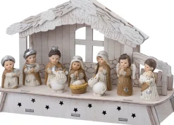 Intratuin kerststal met figuren Leo 13,5 x 9 x 20 cm