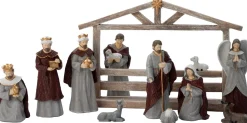 Intratuin kerststal met figuren 8 x 7 x 12 cm 12-delig