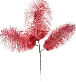 Intratuin kerststeker Mette met veren rood 60 x 20 x 5 cm