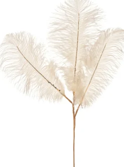 Intratuin kerststeker Mette met veren crème 60 x 20 x 5 cm