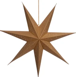 Intratuin kerstster Djema goud met verlichting D 75 H 14 cm