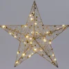 Intratuin kerstster Helmia goud met verlichting D 30 H 7 cm