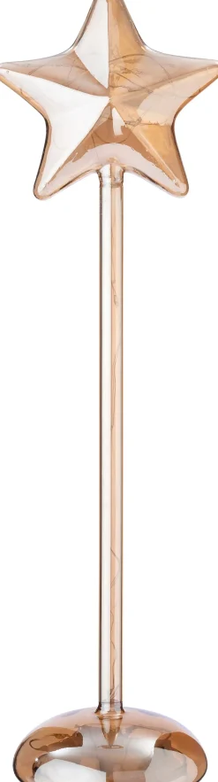 Intratuin kerstster Liam oranje met verlichting D 9,3 H 37 cm