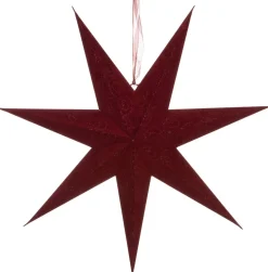 Intratuin kerstster met verlichting rood 15 x 60 x 60 cm