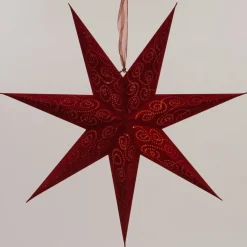 Intratuin kerstster met verlichting rood 15 x 60 x 60 cm