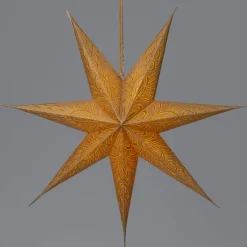 Intratuin kerstster met verlichting blad goud D 60 H 19 cm