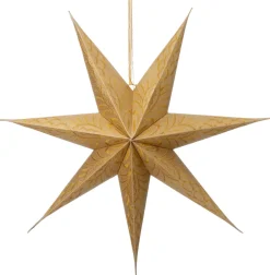 Intratuin kerstster met verlichting blad goud D 60 H 19 cm