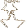 Intratuin kerstster Tahti op voet goud met verlichting 25,5 x 6 x 49 cm