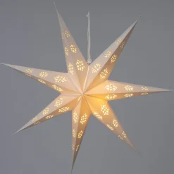 Intratuin kerstster wit met verlichting D 60 H 10 cm