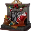 Intratuin kersttafereel kersthaard bruin / rood 16 x 11,5 x 17,5 cm