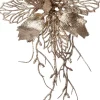 Intratuin kersttak Belle bloem licht goud 25 cm