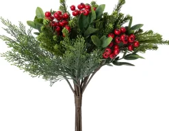 Intratuin kersttak bundel met rode bessen groen / rood 46 x 30 x 30 cm
