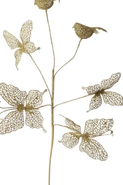 Intratuin kersttak Farfalla vlinder goud 72 cm