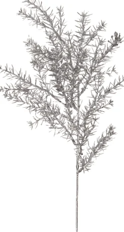 Intratuin kersttak met glitter bladeren zilver 50 cm