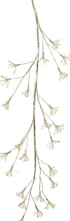 Intratuin kersttak met verlichting dandelion goud 150 cm