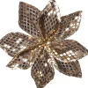 Intratuin kunstbloem Kerstroos Zowie goud 18 cm
