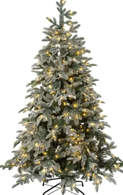 Intratuin kunstkerstboom Arne besneeuwd met 270 lampjes warm wit D 122 H 210 cm