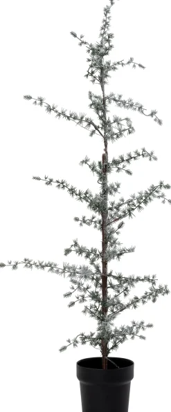 Intratuin kunstkerstboom Flock besneeuwd met 40 lampjes warm wit D 48 H 120 cm
