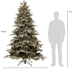 Intratuin kunstkerstboom Glis besneeuwd met 380 lampjes warm wit D 140 H 215 cm