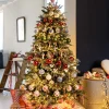 Intratuin kunstkerstboom Glis besneeuwd met 170 lampjes warm wit D 114 H 155 cm