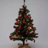 Intratuin kunstkerstboom Lawton kerstbal rood op voet met 40 lampjes extra warm D 55 H 90 cm