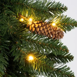 Intratuin kunstkerstboom Malmo op voet met 100 lampjes warm wit D 22 H 165 cm