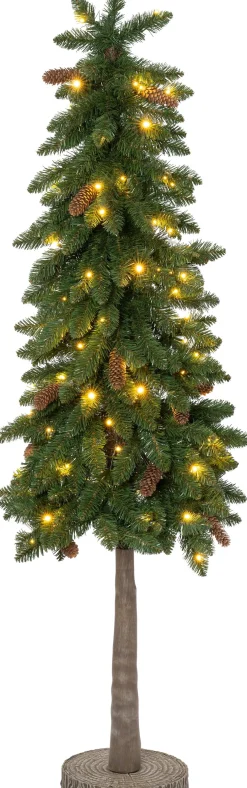 Intratuin kunstkerstboom Malmo op voet met 100 lampjes warm wit D 22 H 165 cm