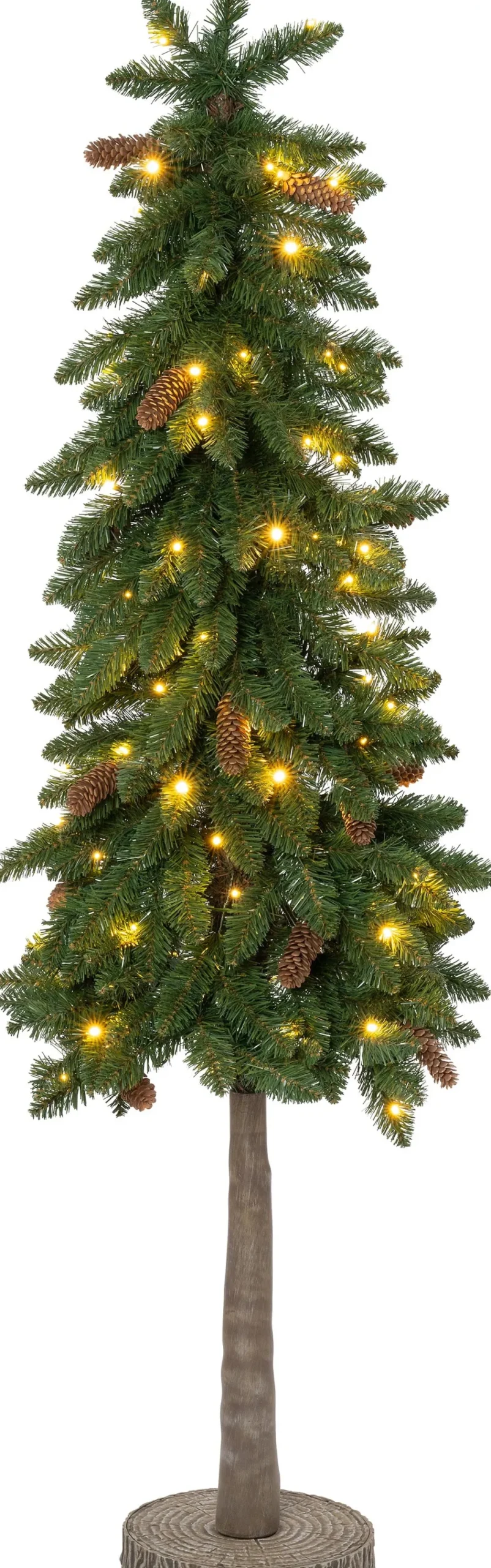 Intratuin kunstkerstboom Malmo op voet met 100 lampjes warm wit D 22 H 165 cm
