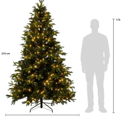 Intratuin kunstkerstboom Metta met 500 lampjes warm wit D 145 H 210 cm