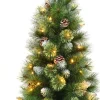 Intratuin kunstkerstboom met 40 lampjes warm wit D 48 H 90 cm