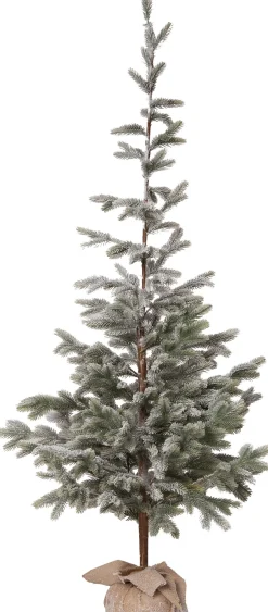 Intratuin kunstkerstboom op papieren voet besneeuwd D 65 H 180 cm