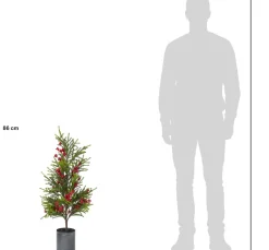 Intratuin kunstkerstboom Redberry met bessen in pot D 32 H 86 cm