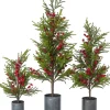 Intratuin kunstkerstboom Redberry met bessen in pot D 38 H 112 cm