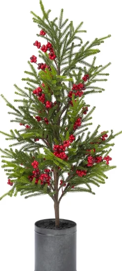 Intratuin kunstkerstboom Redberry met bessen in pot D 38 H 112 cm