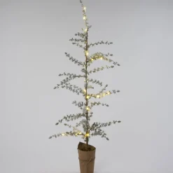 Intratuin kunstkerstboom Stag besneeuwd met 25 lampjes warm wit D 28 H 130 cm