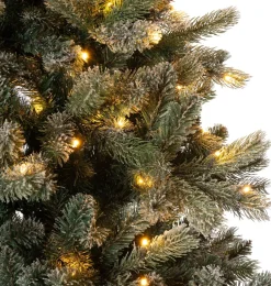 Intratuin kunstkerstboom Sven besneeuwd met 360 lampjes warm wit D 136 H 210 cm