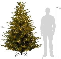 Intratuin kunstkerstboom Svea met 3000 lampjes warm wit D 155 H 210 cm