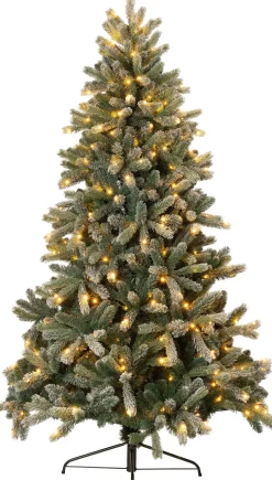 Intratuin kunstkerstboom Sven besneeuwd met 420 LED lampjes warm wit D 144 H 230 cm