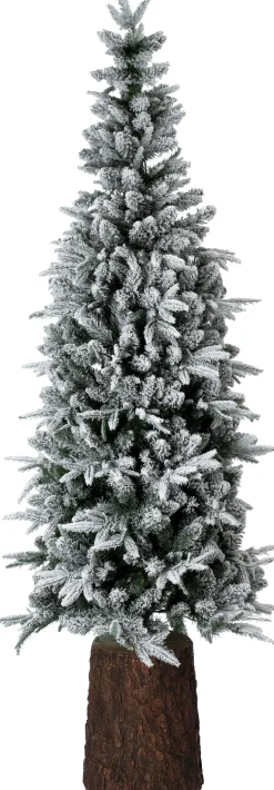 Intratuin kunstkerstboom Tronk besneeuwd op stam met 250 lampjes warm wit D 79 H 210 cm