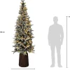 Intratuin kunstkerstboom Tronk besneeuwd op stam met 360 lampjes warm wit D 87 H 240 cm