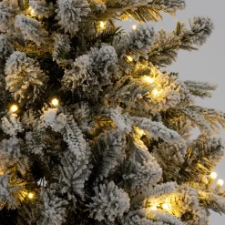 Intratuin kunstkerstboom Tronk besneeuwd op stam met 360 lampjes warm wit D 87 H 240 cm